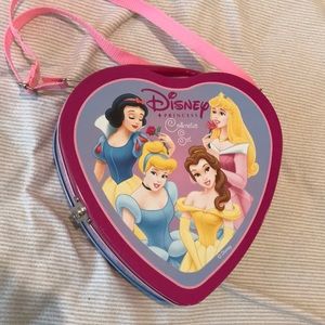 Disney princess heart shaped tin box
